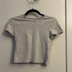 Abercrombie Essential Baby Tee Gray